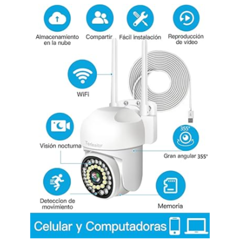 Cámara de seguridad, con cable