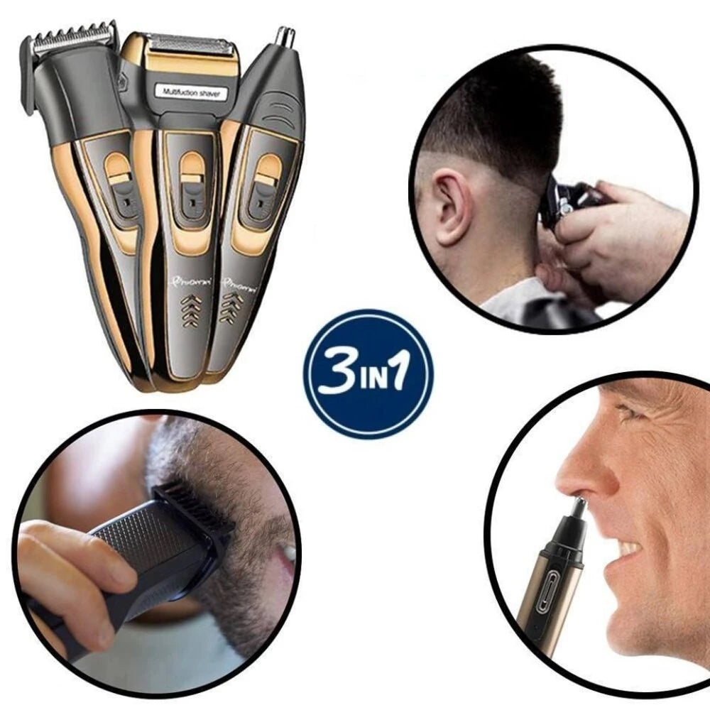 ¡Luce una barba perfecta sin salir de casa con la Barbera Geemy 3 en 1!
