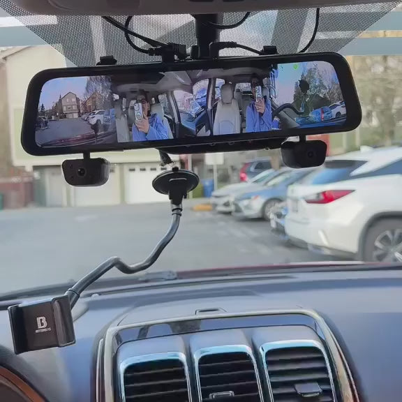 Espejo retrovisor 4 en 1 Pantalla Táctil